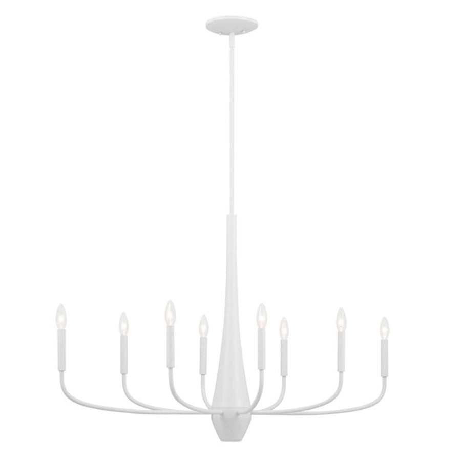 Kichler Deela 41" 8 Light Oval Chandelier, White - 52528WH