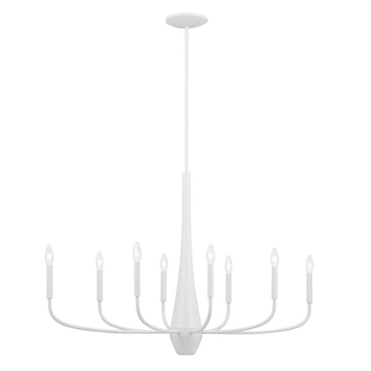 Kichler Deela 41" 8 Light Oval Chandelier, White - 52528WH