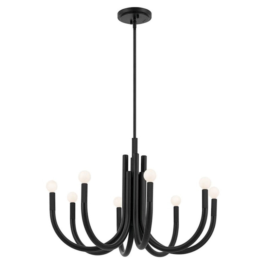 Kichler Odensa 29" 8 Light Chandelier, Black - 52550BK