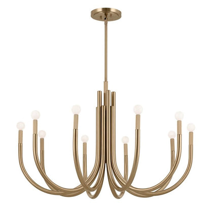 Kichler Odensa 40" 10 Light Chandelier, Champagne Bronze - 52551CPZ