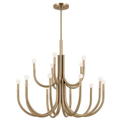 Kichler Odensa 40" 15 Light Chandelier, Champagne Bronze - 52552CPZ