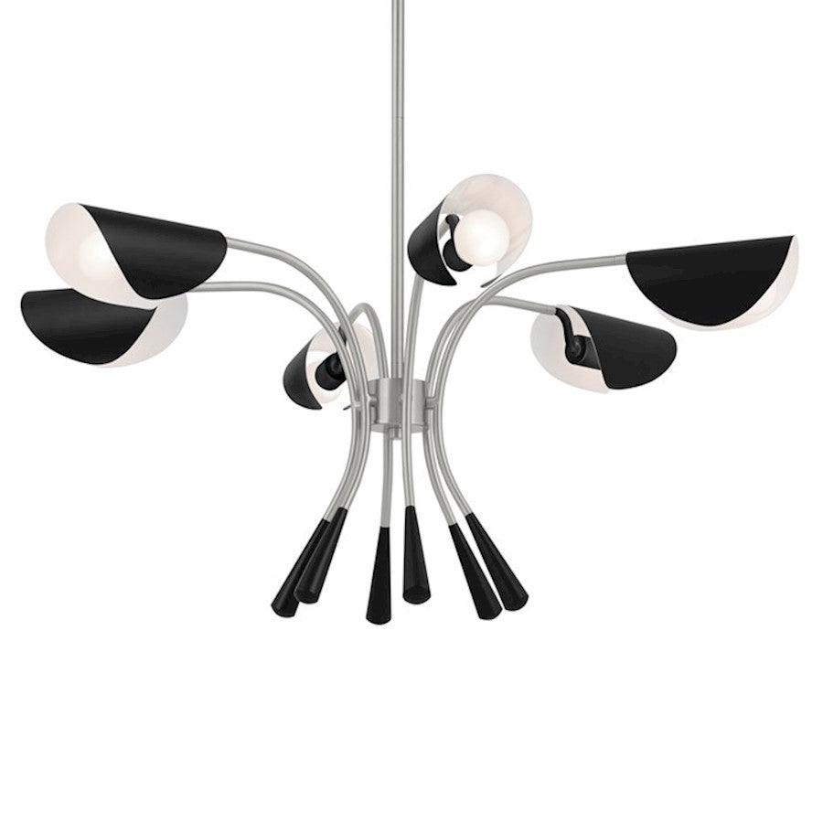 Arcus Chandelier, Satin Nickel