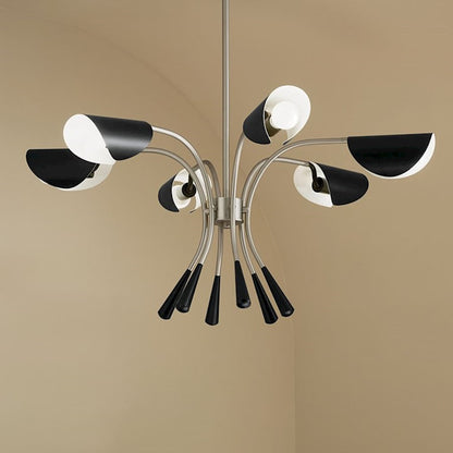 Arcus Chandelier, Satin Nickel