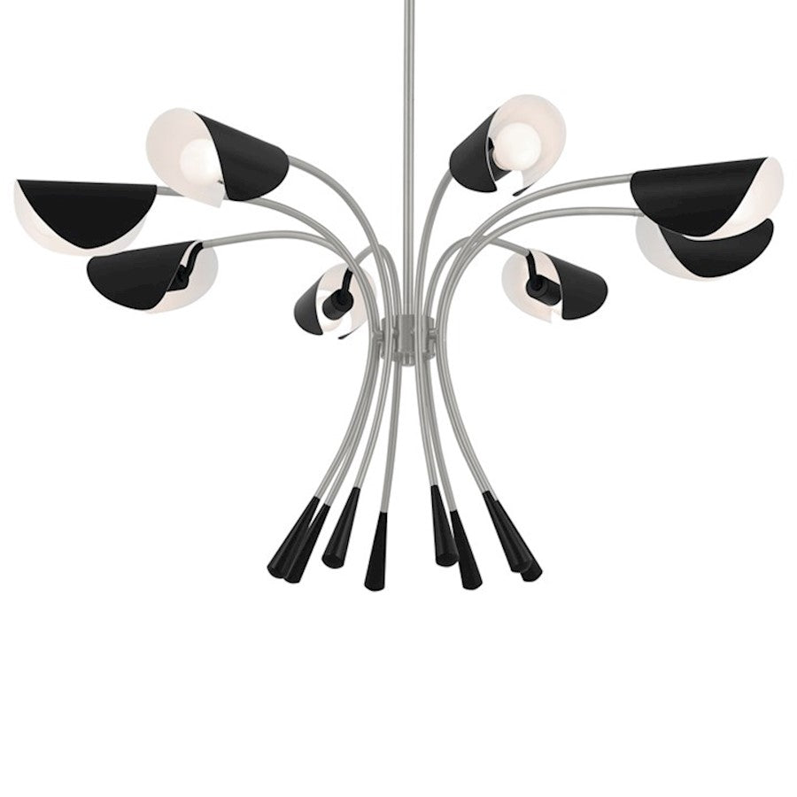 Arcus Chandelier, Satin Nickel