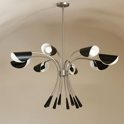 Arcus Chandelier, Satin Nickel