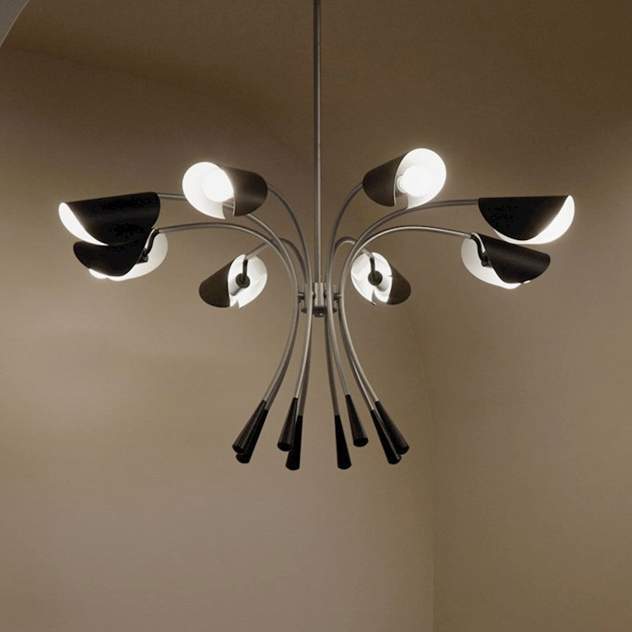 Arcus Chandelier, Satin Nickel