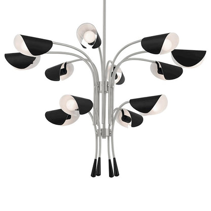 Arcus Chandelier, Satin Nickel