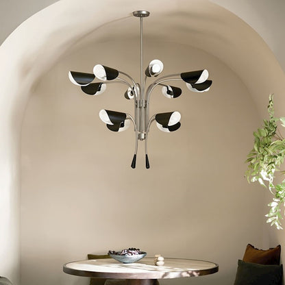 Arcus Chandelier, Satin Nickel