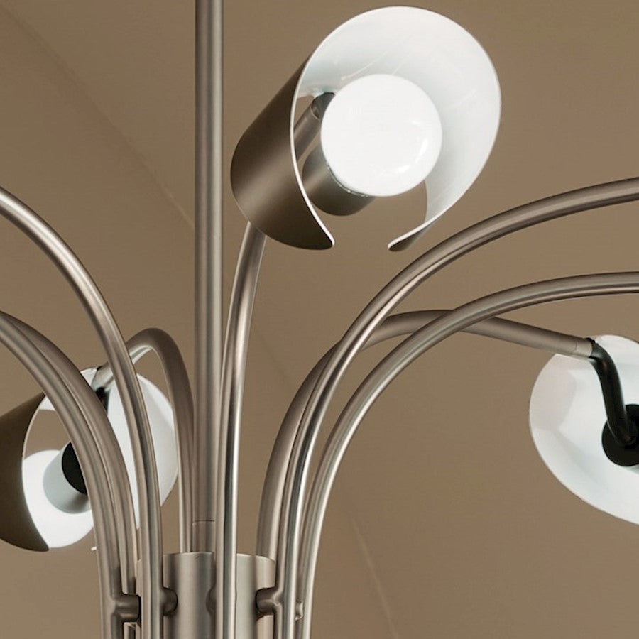 Arcus Chandelier, Satin Nickel