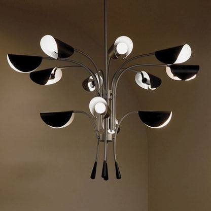 Arcus Chandelier, Satin Nickel