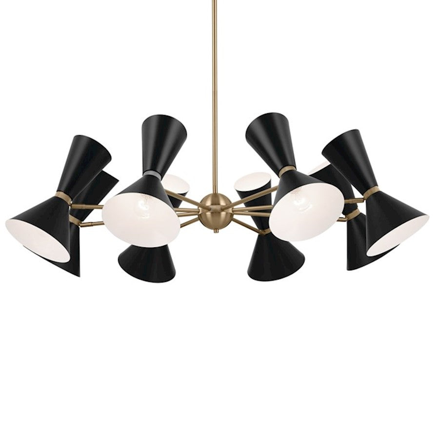 16 Light Chandelier, Champagne Bronze