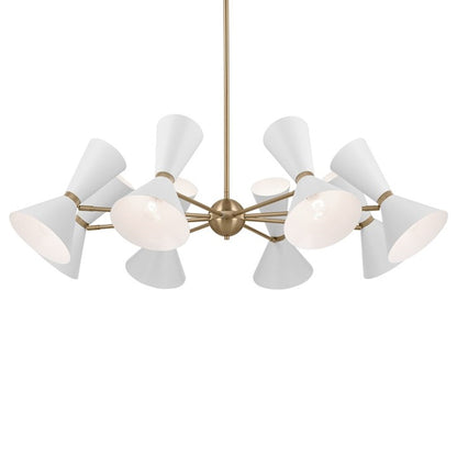 16 Light Chandelier, Champagne Bronze