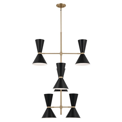 12 Light Foyer Chandelier, Champagne Bronze