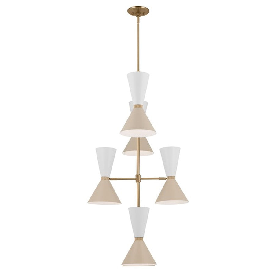 12 Light Foyer Chandelier, Bronze