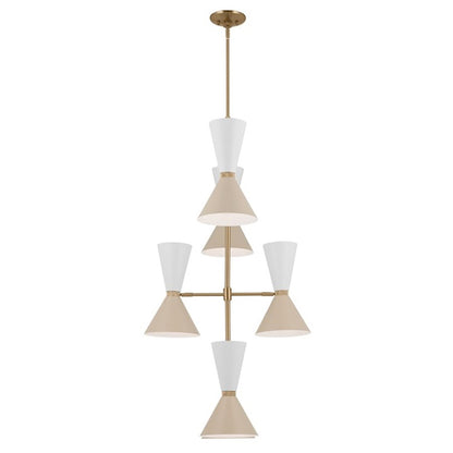 12 Light Foyer Chandelier, Bronze