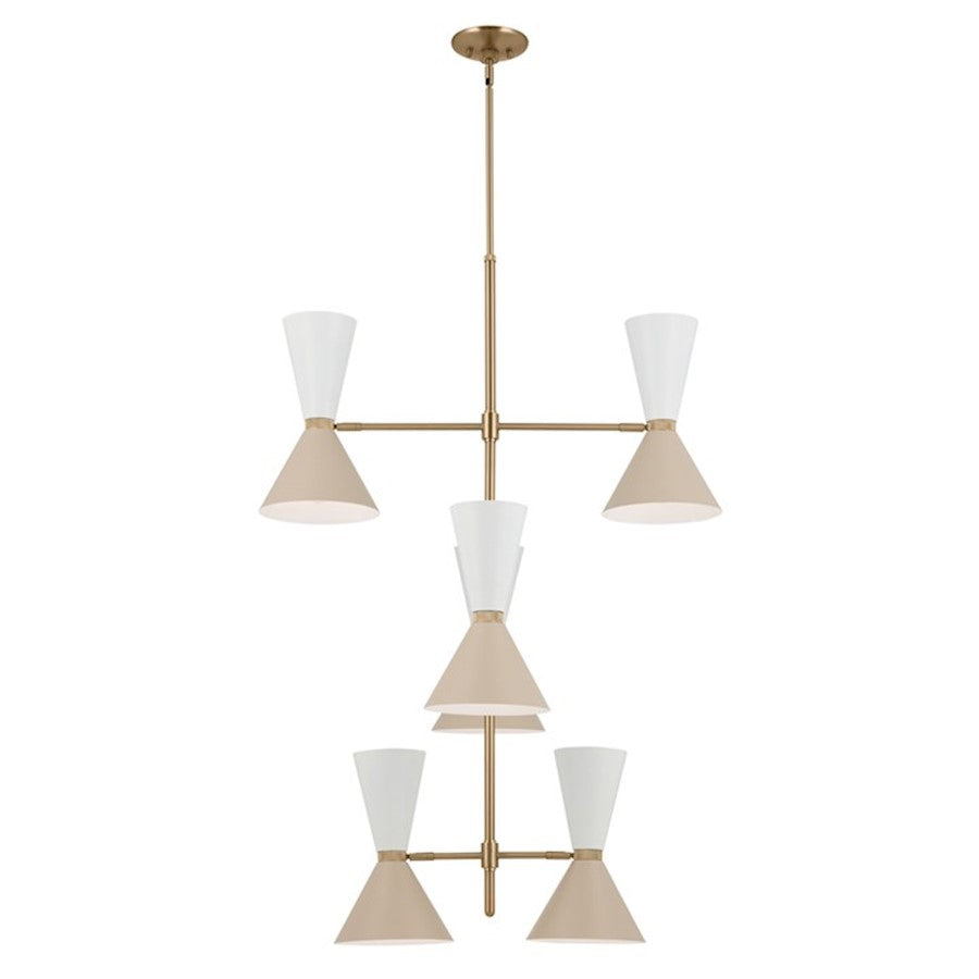 12 Light Foyer Chandelier, Bronze