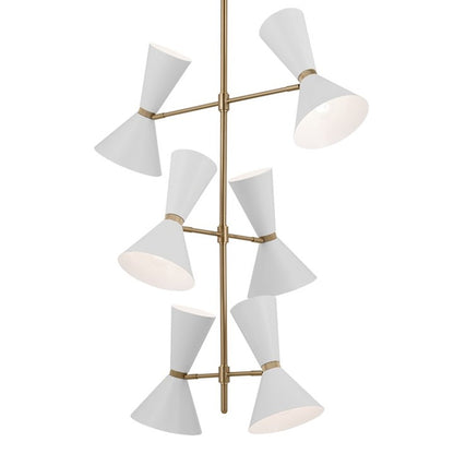 12 Light Foyer Chandelier, Champagne Bronze