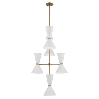 12 Light Foyer Chandelier, Champagne Bronze