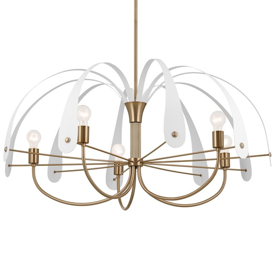 5 Light Chandelier, Champagne Bronze