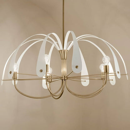 5 Light Chandelier, Champagne Bronze