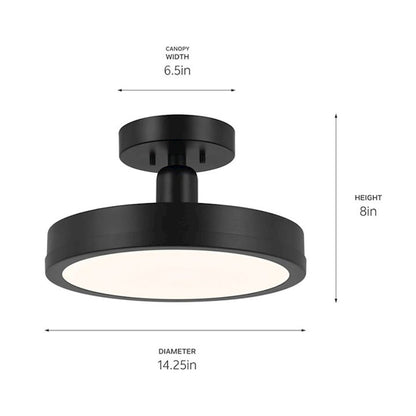 Kichler Riu 14" 1 Light LED Semi-Flush Mount