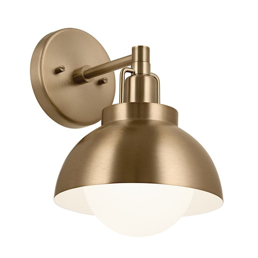 Kichler Niva 11" 1 Lt Convertible Semi Flush, Bronze/Etched Opal - 52601CPZ