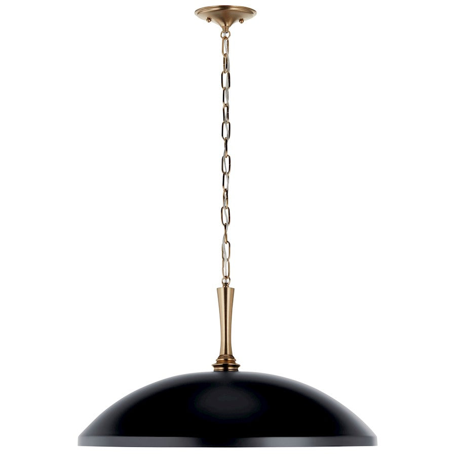 Kichler Delarosa 24" 1 Light Pendant, Black/Champagne Bronze - 52637BK