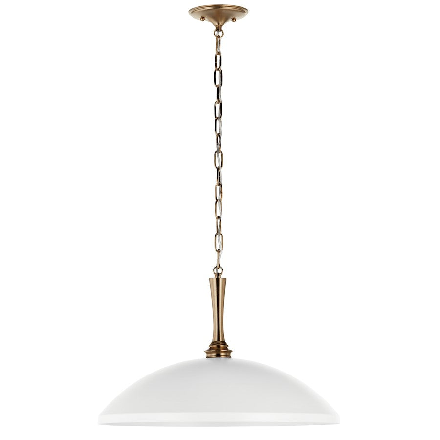 Kichler Delarosa 20" 1 Light Pendant, White/Champagne Bronze - 52638WH