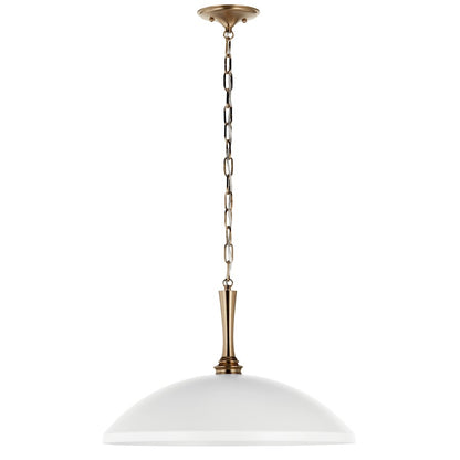 Kichler Delarosa 20" 1 Light Pendant, White/Champagne Bronze - 52638WH