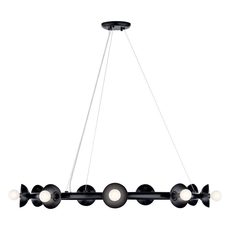 Kichler Palta 34.5" 9 Light Chandelier, Black - 52642BK