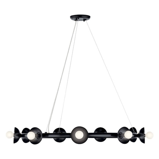 Kichler Palta 34.5" 9 Light Chandelier, Black - 52642BK