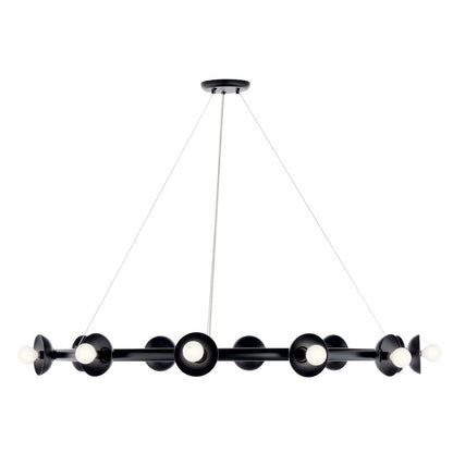 Kichler Palta 42" 12 Light Chandelier, Black - 52643BK