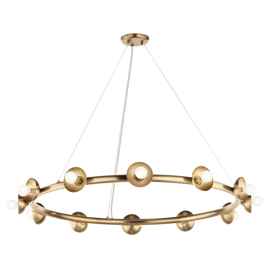 12 Light Chandelier, Champagne Bronze