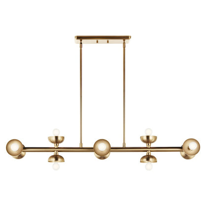 Kichler Palta 48" 10 Light Linear Chandelier, Champagne Bronze - 52645CPZ