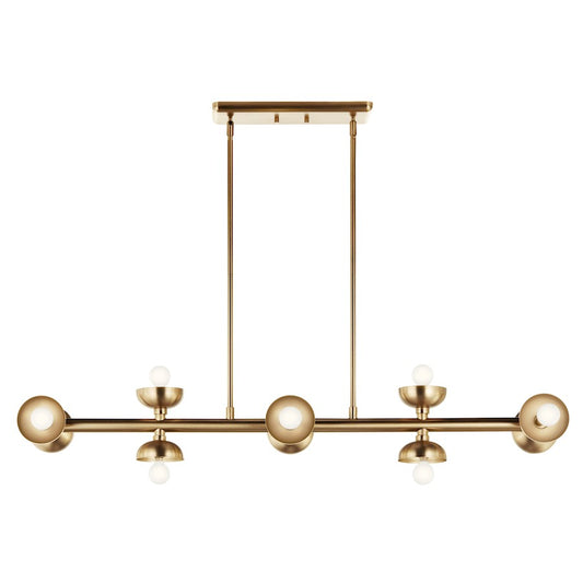 Kichler Palta 48" 10 Light Linear Chandelier, Champagne Bronze - 52645CPZ