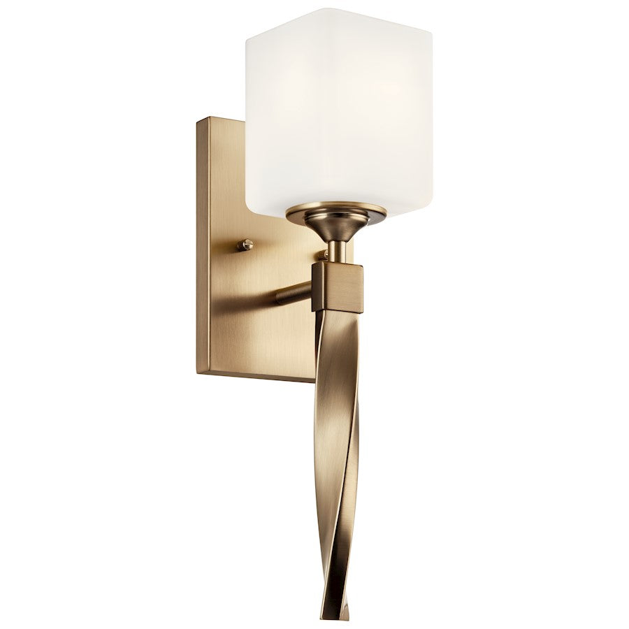 Kichler Marette 1 Light Wall Sconce, Bronze/Satin Etched Cased Opal - 55000CPZ