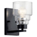 Kichler Vionnet 8.5" 1 Light Wall Sconce with Clear Glass, Black - 55010BK