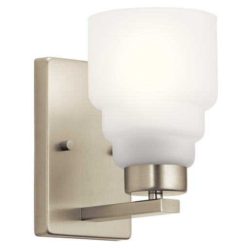 Kichler Vionnet 8.5" 1 Light Wall Sconce, Satin Etched Glass, Nickel - 55010NI