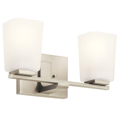 Kichler Roehm 2 Light Vanity Light, Brushed Nickel - 55016NI