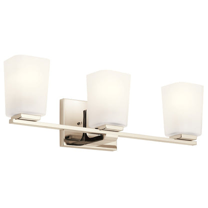 Kichler Roehm 3 Light Vanity Light, Polished Nickel - 55017PN