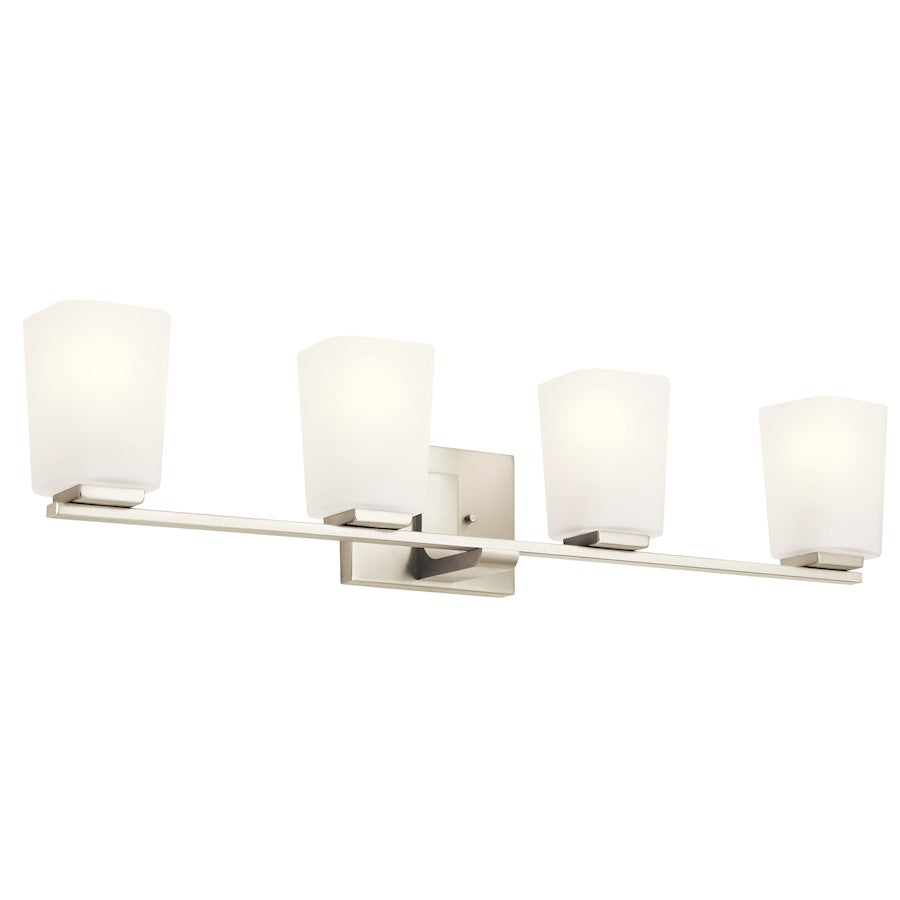 Kichler Roehm 4 Light Vanity Light, Brushed Nickel - 55018NI