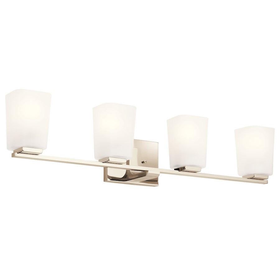 Kichler Roehm 4 Light Vanity Light, Polished Nickel - 55018PN