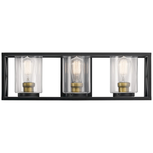 Kichler Moorgate 3 Light Bath, Black - 55065BK