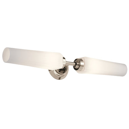 2 Light Bathroom Vanity Light, Polished Nickel