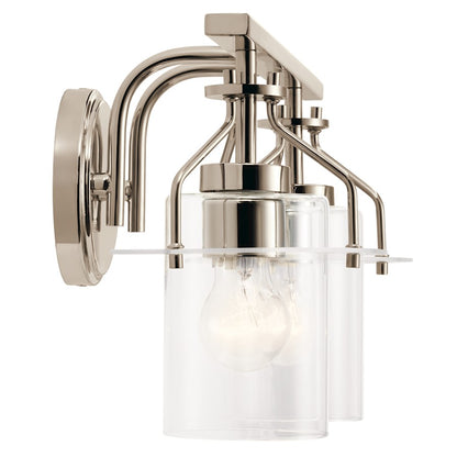 2 Light Bathroom Vanity Light, Polished Nickel