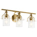 Kichler Everett 3 Light Bath Light, Brushed Brass/Clear - 55079NBR