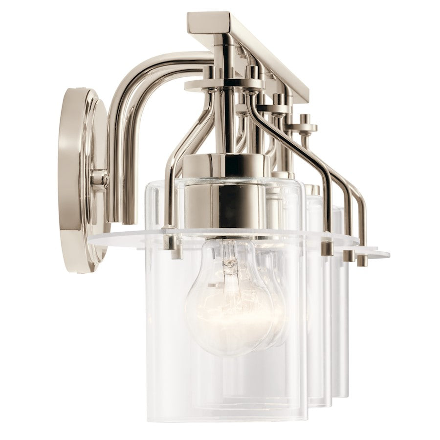 3 Light Bathroom Vanity Light, Polished Nickel