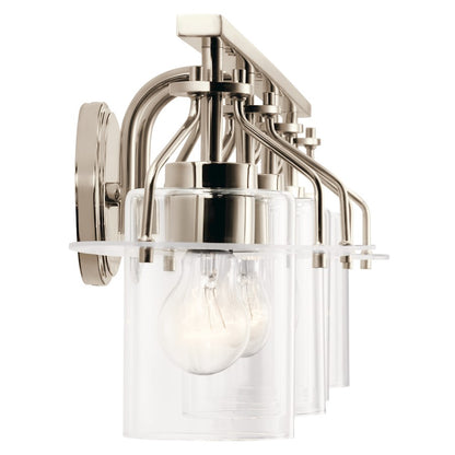 4 Light Bathroom Vanity Light, Polished Nickel