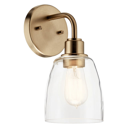 Kichler Meller 1 Light Wall Sconce, Champagne Bronze/Clear - 55100CPZ