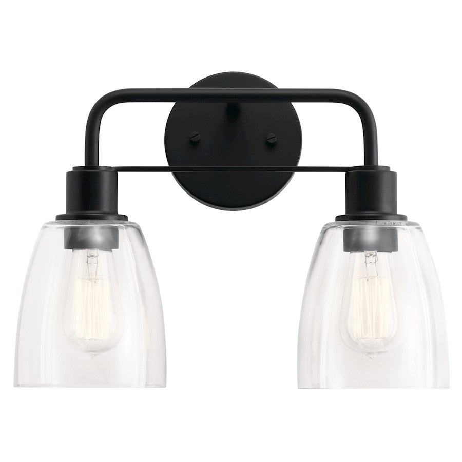 2 Light Bathroom Vanity Light, Black